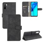 For Huawei Maimang 9 / Mate 40 Lite Solid Color Skin Feel Magnetic Buckle Horizontal Flip Calf Texture PU Leather Case with Holder & Card Slots & Wallet(Black) - 1