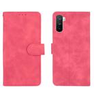 For Huawei Maimang 9 / Mate 40 Lite Solid Color Skin Feel Magnetic Buckle Horizontal Flip Calf Texture PU Leather Case with Holder & Card Slots & Wallet(Rose Red) - 2