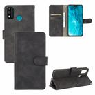 For Huawei Honor 9X Lite Solid Color Skin Feel Magnetic Buckle Horizontal Flip Calf Texture PU Leather Case with Holder & Card Slots & Wallet(Black) - 1