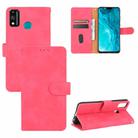 For Huawei Honor 9X Lite Solid Color Skin Feel Magnetic Buckle Horizontal Flip Calf Texture PU Leather Case with Holder & Card Slots & Wallet(Rose Red) - 1