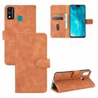 For Huawei Honor 9X Lite Solid Color Skin Feel Magnetic Buckle Horizontal Flip Calf Texture PU Leather Case with Holder & Card Slots & Wallet(Brown) - 1