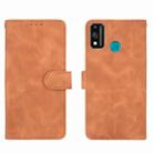 For Huawei Honor 9X Lite Solid Color Skin Feel Magnetic Buckle Horizontal Flip Calf Texture PU Leather Case with Holder & Card Slots & Wallet(Brown) - 2