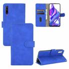 For Huawei Honor 9X Pro / Y9s Solid Color Skin Feel Magnetic Buckle Horizontal Flip Calf Texture PU Leather Case with Holder & Card Slots & Wallet(Blue) - 1