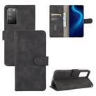 For Huawei Honor X10 5G Solid Color Skin Feel Magnetic Buckle Horizontal Flip Calf Texture PU Leather Case with Holder & Card Slots & Wallet(Black) - 1