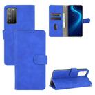 For Huawei Honor X10 5G Solid Color Skin Feel Magnetic Buckle Horizontal Flip Calf Texture PU Leather Case with Holder & Card Slots & Wallet(Blue) - 1