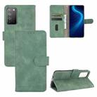 For Huawei Honor X10 5G Solid Color Skin Feel Magnetic Buckle Horizontal Flip Calf Texture PU Leather Case with Holder & Card Slots & Wallet(Green) - 1