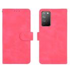 For Huawei Honor X10 5G Solid Color Skin Feel Magnetic Buckle Horizontal Flip Calf Texture PU Leather Case with Holder & Card Slots & Wallet(Rose Red) - 2