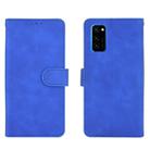 For Huawei Honor View30 / View30 Pro Solid Color Skin Feel Magnetic Buckle Horizontal Flip Calf Texture PU Leather Case with Holder & Card Slots & Wallet(Blue) - 1