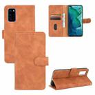 For Huawei Honor View30 / View30 Pro Solid Color Skin Feel Magnetic Buckle Horizontal Flip Calf Texture PU Leather Case with Holder & Card Slots & Wallet(Brown) - 1