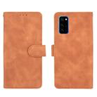 For Huawei Honor View30 / View30 Pro Solid Color Skin Feel Magnetic Buckle Horizontal Flip Calf Texture PU Leather Case with Holder & Card Slots & Wallet(Brown) - 1
