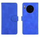 For Huawei Mate 30 Solid Color Skin Feel Magnetic Buckle Horizontal Flip Calf Texture PU Leather Case with Holder & Card Slots & Wallet(Blue) - 2