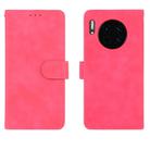For Huawei Mate 30 Solid Color Skin Feel Magnetic Buckle Horizontal Flip Calf Texture PU Leather Case with Holder & Card Slots & Wallet(Rose Red) - 2