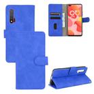 For Huawei nova 6 5G Solid Color Skin Feel Magnetic Buckle Horizontal Flip Calf Texture PU Leather Case with Holder & Card Slots & Wallet(Blue) - 1