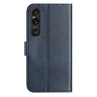 For Sony Xperia 1 V 2023 Dual-Folded S-shape Leather Phone Case(Navy Blue) - 3