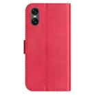 For Sony Xperia 10 VI 2024 Dual-Folded S-shape Leather Phone Case(Rose Red) - 3