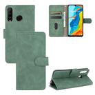 For Huawei P30 Lite / nova 4e Solid Color Skin Feel Magnetic Buckle Horizontal Flip Calf Texture PU Leather Case with Holder & Card Slots & Wallet(Green) - 1