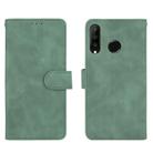 For Huawei P30 Lite / nova 4e Solid Color Skin Feel Magnetic Buckle Horizontal Flip Calf Texture PU Leather Case with Holder & Card Slots & Wallet(Green) - 2