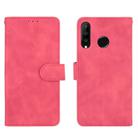 For Huawei P30 Lite / nova 4e Solid Color Skin Feel Magnetic Buckle Horizontal Flip Calf Texture PU Leather Case with Holder & Card Slots & Wallet(Rose Red) - 2