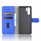 For Huawei P30 Pro Solid Color Skin Feel Magnetic Buckle Horizontal Flip Calf Texture PU Leather Case with Holder & Card Slots & Wallet(Blue) - 3
