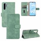 For Huawei P30 Pro Solid Color Skin Feel Magnetic Buckle Horizontal Flip Calf Texture PU Leather Case with Holder & Card Slots & Wallet(Green) - 1