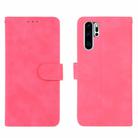 For Huawei P30 Pro Solid Color Skin Feel Magnetic Buckle Horizontal Flip Calf Texture PU Leather Case with Holder & Card Slots & Wallet(Rose Red) - 2