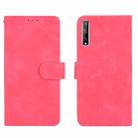 For Huawei Y8p / Enjoy 10s Solid Color Skin Feel Magnetic Buckle Horizontal Flip Calf Texture PU Leather Case with Holder & Card Slots & Wallet(Rose Red) - 2