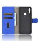 For Huawei Honor 10 Lite / P smart (2019) Solid Color Skin Feel Magnetic Buckle Horizontal Flip Calf Texture PU Leather Case with Holder & Card Slots & Wallet(Blue) - 3