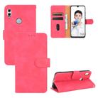 For Huawei Honor 10 Lite / P smart (2019) Solid Color Skin Feel Magnetic Buckle Horizontal Flip Calf Texture PU Leather Case with Holder & Card Slots & Wallet(Rose Red) - 1