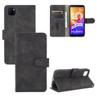 For Huawei Y5p / Honor 9S Solid Color Skin Feel Magnetic Buckle Horizontal Flip Calf Texture PU Leather Case with Holder & Card Slots & Wallet(Black) - 1