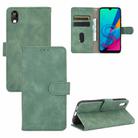 For Huawei Honor 8S / Y5 (2019) Solid Color Skin Feel Magnetic Buckle Horizontal Flip Calf Texture PU Leather Case with Holder & Card Slots & Wallet(Green) - 1