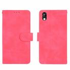 For Huawei Honor 8S / Y5 (2019) Solid Color Skin Feel Magnetic Buckle Horizontal Flip Calf Texture PU Leather Case with Holder & Card Slots & Wallet(Rose Red) - 2