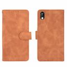 For Huawei Honor 8S / Y5 (2019) Solid Color Skin Feel Magnetic Buckle Horizontal Flip Calf Texture PU Leather Case with Holder & Card Slots & Wallet(Brown) - 2