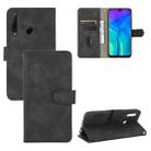 For Huawei Honor 10i / 20i / Enjoy 9s Solid Color Skin Feel Magnetic Buckle Horizontal Flip Calf Texture PU Leather Case with Holder & Card Slots & Wallet(Black) - 1