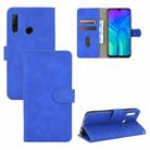 For Huawei Honor 10i / 20i / Enjoy 9s Solid Color Skin Feel Magnetic Buckle Horizontal Flip Calf Texture PU Leather Case with Holder & Card Slots & Wallet(Blue) - 1