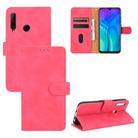 For Huawei Honor 10i / 20i / Enjoy 9s Solid Color Skin Feel Magnetic Buckle Horizontal Flip Calf Texture PU Leather Case with Holder & Card Slots & Wallet(Rose Red) - 1