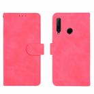 For Huawei Honor 10i / 20i / Enjoy 9s Solid Color Skin Feel Magnetic Buckle Horizontal Flip Calf Texture PU Leather Case with Holder & Card Slots & Wallet(Rose Red) - 2