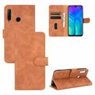 For Huawei Honor 10i / 20i / Enjoy 9s Solid Color Skin Feel Magnetic Buckle Horizontal Flip Calf Texture PU Leather Case with Holder & Card Slots & Wallet(Brown) - 1