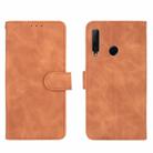 For Huawei Honor 10i / 20i / Enjoy 9s Solid Color Skin Feel Magnetic Buckle Horizontal Flip Calf Texture PU Leather Case with Holder & Card Slots & Wallet(Brown) - 2