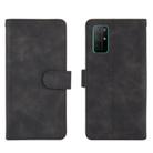 For Huawei Honor 30S Solid Color Skin Feel Magnetic Buckle Horizontal Flip Calf Texture PU Leather Case with Holder & Card Slots & Wallet(Black) - 2