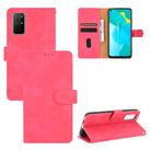 For Huawei Honor 30S Solid Color Skin Feel Magnetic Buckle Horizontal Flip Calf Texture PU Leather Case with Holder & Card Slots & Wallet(Rose Red) - 1