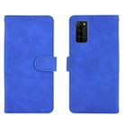 For Huawei Honor 30 Youth Solid Color Skin Feel Magnetic Buckle Horizontal Flip Calf Texture PU Leather Case with Holder & Card Slots & Wallet(Blue) - 2