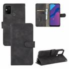 For Huawei Honor Play 9A / Honor 9A Solid Color Skin Feel Magnetic Buckle Horizontal Flip Calf Texture PU Leather Case with Holder & Card Slots & Wallet(Black) - 1