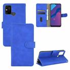 For Huawei Honor Play 9A / Honor 9A Solid Color Skin Feel Magnetic Buckle Horizontal Flip Calf Texture PU Leather Case with Holder & Card Slots & Wallet(Blue) - 1