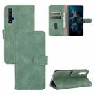 For Huawei Honor 20 / nova 5T Solid Color Skin Feel Magnetic Buckle Horizontal Flip Calf Texture PU Leather Case with Holder & Card Slots & Wallet(Green) - 1