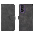 For Huawei Honor 30 Solid Color Skin Feel Magnetic Buckle Horizontal Flip Calf Texture PU Leather Case with Holder & Card Slots & Wallet(Black) - 2