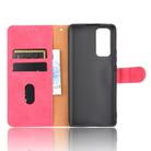 For Huawei Honor 30 Solid Color Skin Feel Magnetic Buckle Horizontal Flip Calf Texture PU Leather Case with Holder & Card Slots & Wallet(Rose Red) - 3