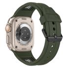 For Apple Watch 46mm / 49mm / 45mm / 44mm Kalebol Honeycomb TPU Black Mesh Strap(Army Green Black Net) - 2