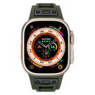 For Apple Watch 46mm / 49mm / 45mm / 44mm Kalebol Honeycomb TPU Black Mesh Strap(Army Green Black Net) - 3