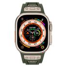 For Apple Watch 46mm / 49mm / 45mm / 44mm Kalebol Honeycomb TPU Titanium Mesh Strap(Army Green Titanium Net) - 3
