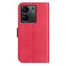 For Redmi 13C 4G Dual-Folded S-shape Leather Phone Case(Rose Red) - 3